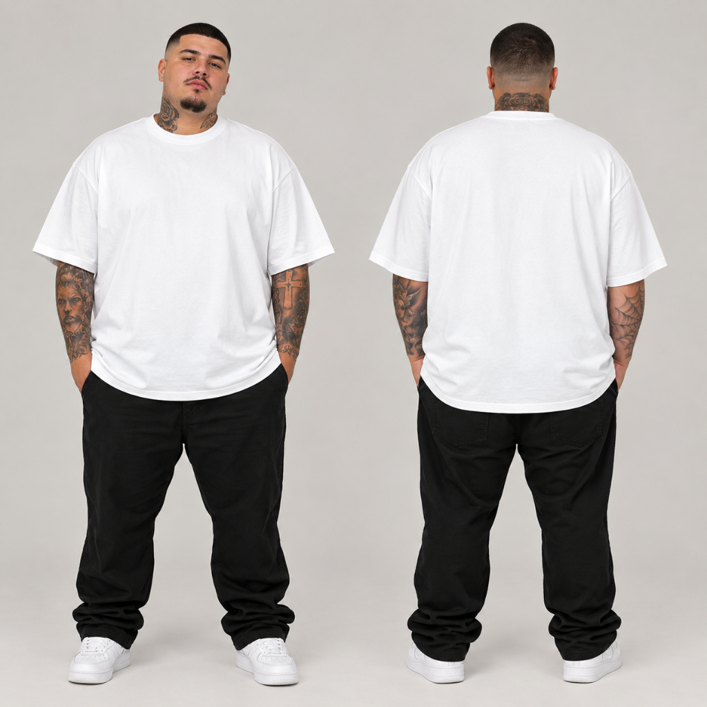Kit 2 Camisetas Plus Size 100% Algodão Masculina Casual Confortável Cores G1, G2 e G3 Varias Cores