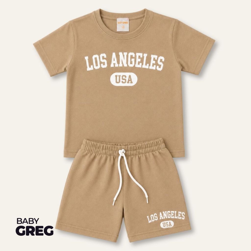 Conjunto Infantil Camiseta e Short Masculino Algodão Primavera Verão 2026 1 ao 8 Divertido