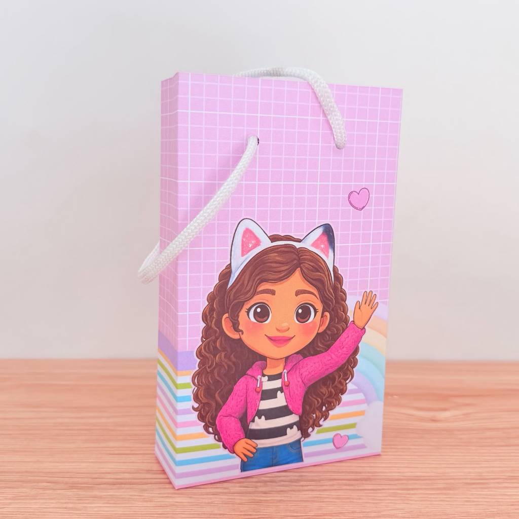 Sacolinha P Personalizada A Casa Magica Da Gabby para Aniversário Lembrancinha Festa Infantil de 10 a 40 unidades
