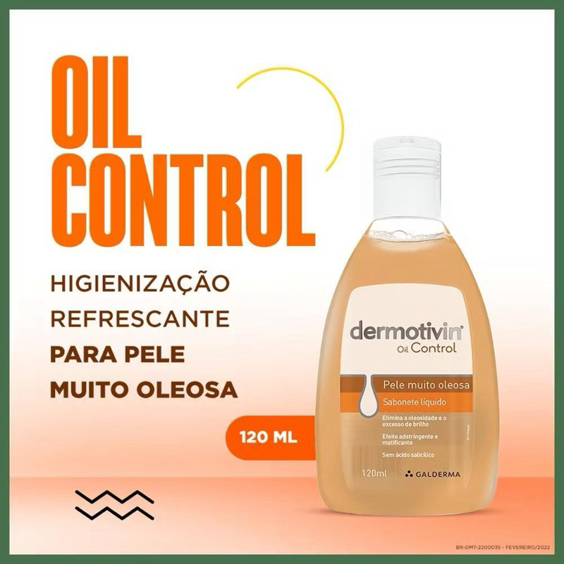 Sabonete Líquido Facial Dermotivin Oil Control Galderma Pele Muito Oleosa - 120ml — imagem 2 de 2