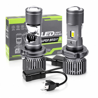 Par Ultra Led Lampada H4 Mini Projetor Canhão 200W 6500K 12V 24V Canbus