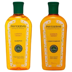 Shampoo e Condicionador Phytoervas Iluminador 260ml Camomila Nova Embalagem