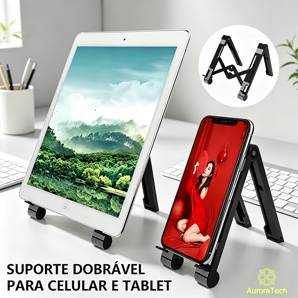 Suporte De Notebook Laptop Alumínio Articulado Compacto Portátil Ajustável Suportes Para Desktop