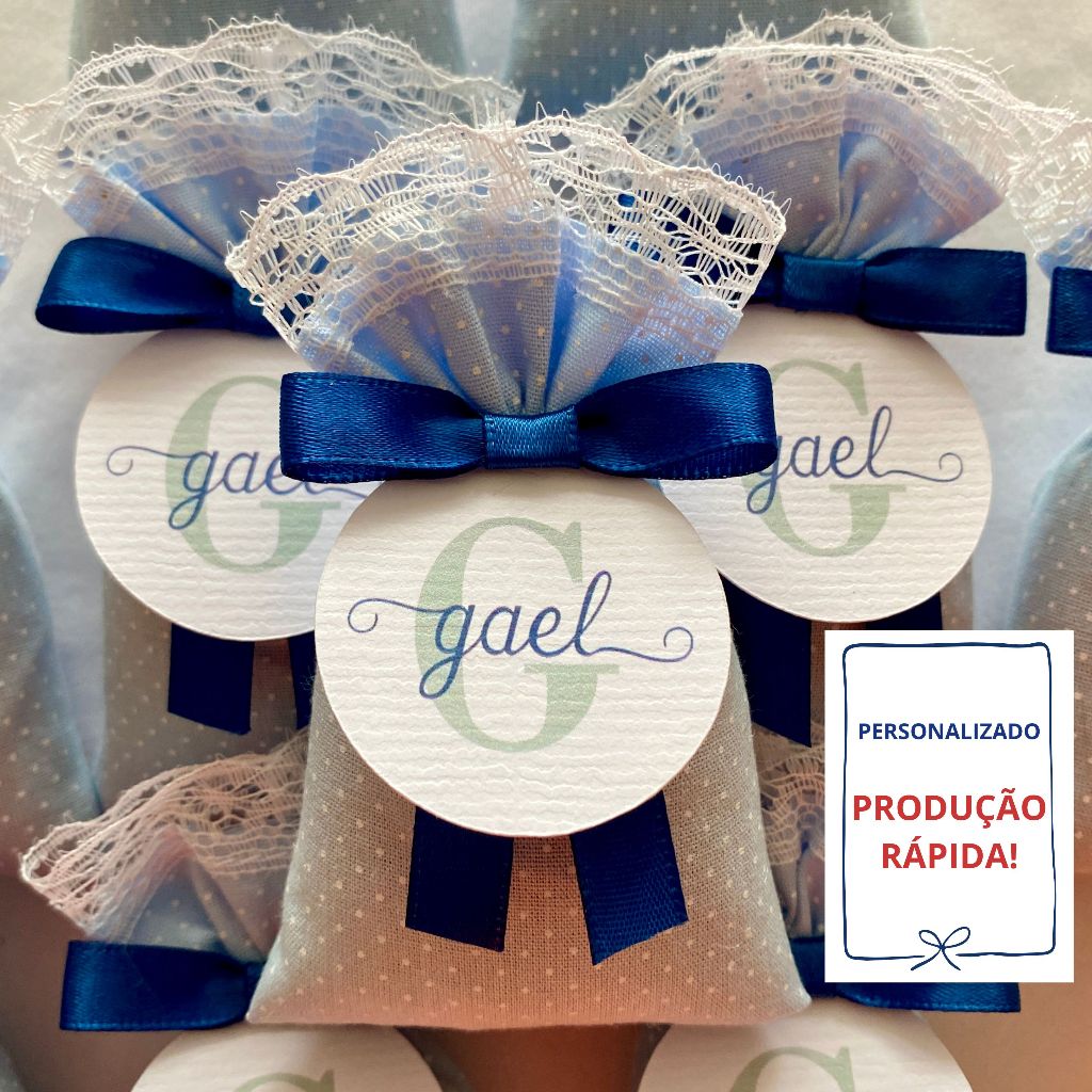 KIT Lembrancinha Personalizada Sachê Perfumado Maternidade Premium c/ Nome| Nascimento Chá de Bebê Batizado ENVIO RÁPIDO