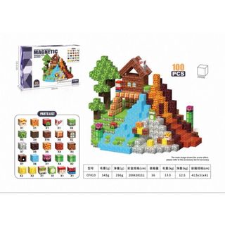 Brinquedo Blocos De Montar Magnéticos Cubos Crafts 100 Pçs