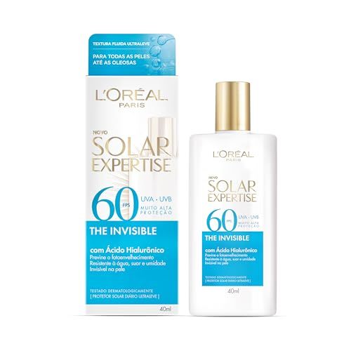 Protetor Solar Facial FPS 60 Antifotoenvelhecimento, Resistente à Água, Sem Cor, Solar Expertise L'Oréal Paris 40g