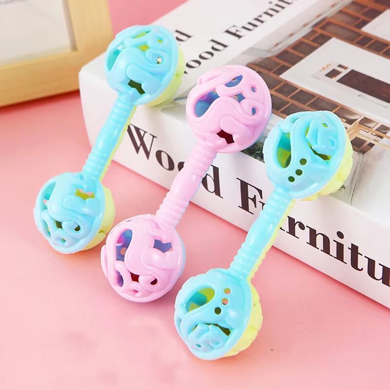 Chocalho Mordedor Infantil Estilo Haltere – Estimulação e Diversão para o seu Bebê!