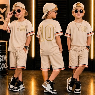 Conjunto Infantil Menino Lançamento Juvenil Verão  Bermuda e Blusa Dry Fit Veste Do 2 até 12 anos
