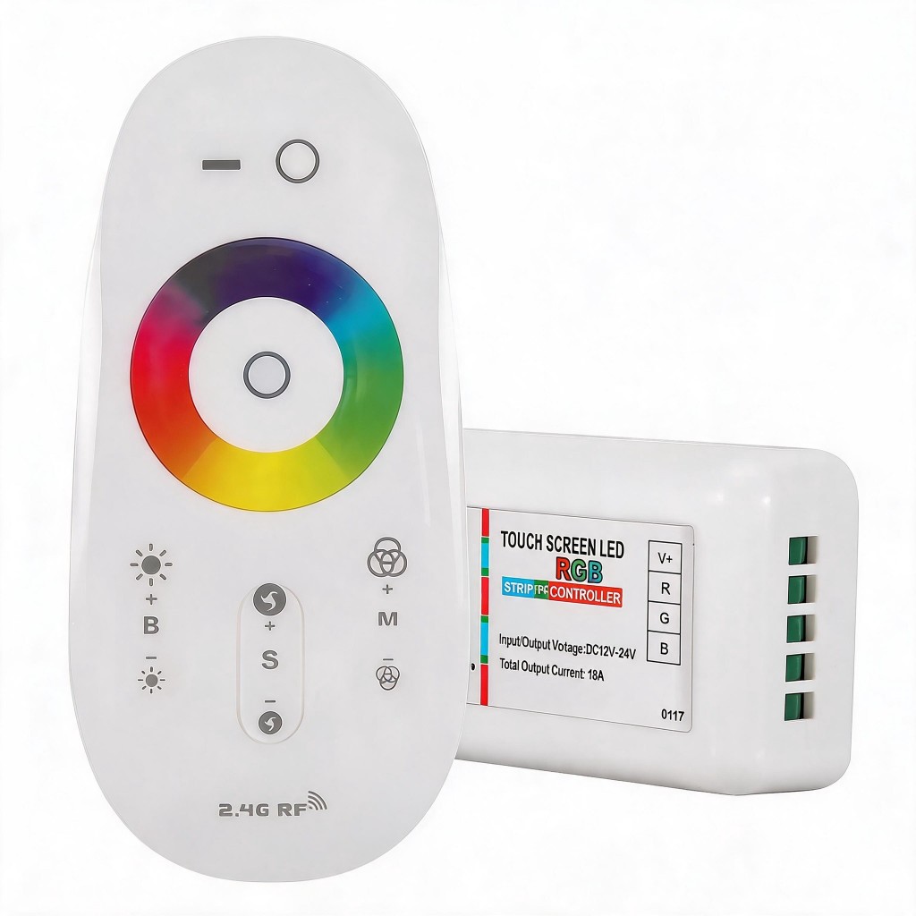 Controlador RGB Controle sem fio Led Touch Rf 2.4g P Fita Led Piscina Decoração