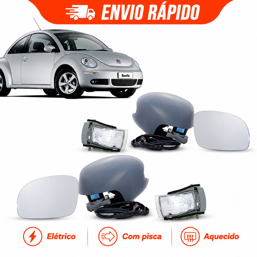 Retrovisor Externo New Beetle 2006 A 2011 Eletrico Pisca Aquecido