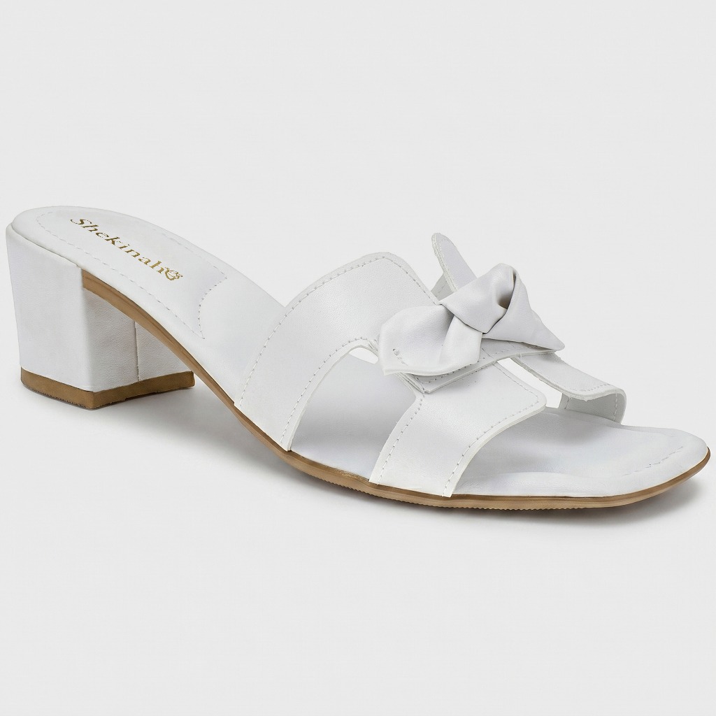 Sandália Feminina Shekinah Salto Baixo Saltinho Chinelo Tamanco Moda Confortável Laçinho