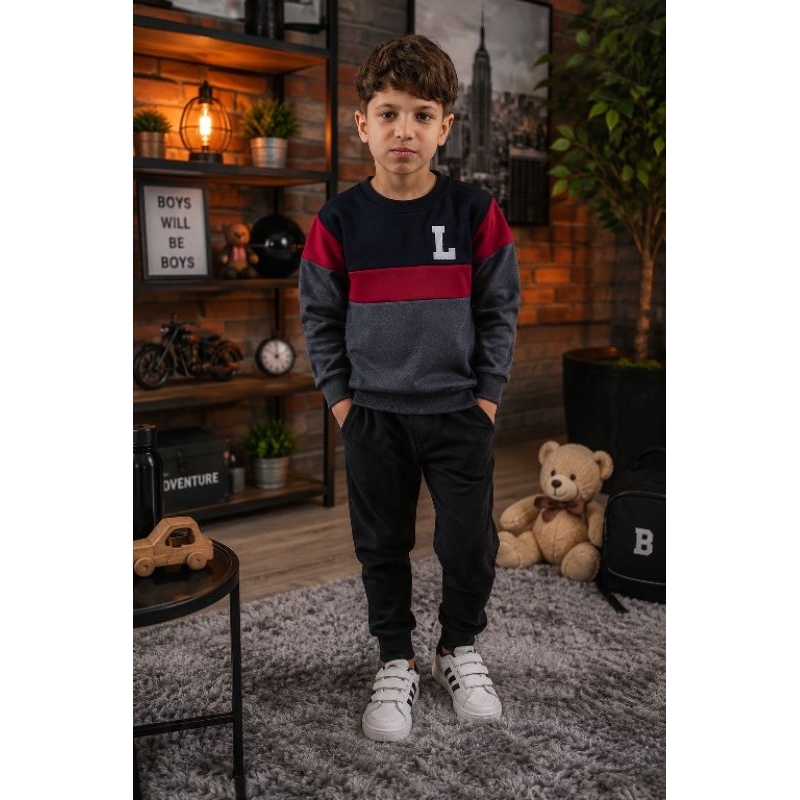 Suéter Infantil Masculino Flanelado – Quentinho, Confortável e Estiloso✨🧸💙