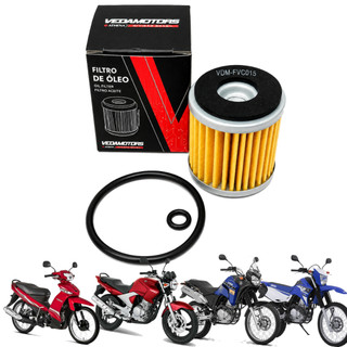 Filtro De Óleo Yamaha Ys Fazer Xtz Lander Tenene 250 Crypton 115 X-Max Com Oring Fz25 Abs Filtro De Oleo Moto Vedamotors