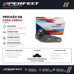 Pivo De Suspensão Inferior Esquerdo VW GOL G2 G3 G4 Parti G2 G3 G4 Saveiro G2 G3 G4 Perfect PVI1009