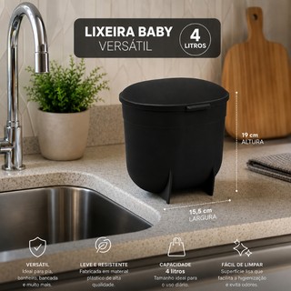 Lixeira Mini de Mesa com Tampa Cesta de Lixo Pequena para Trocador Quarto Bebê Penteadeira Escritório