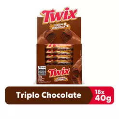 Caixa 18un Chocolate Twix Triplo Chocolate 40G