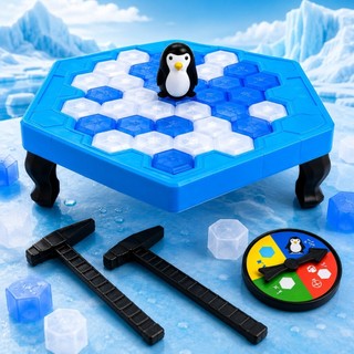 Brinquedo Interativo Quebra Gelo do Pinguim Grande Jogo de Mesa De Bloco Diversão Familia Pato Dino