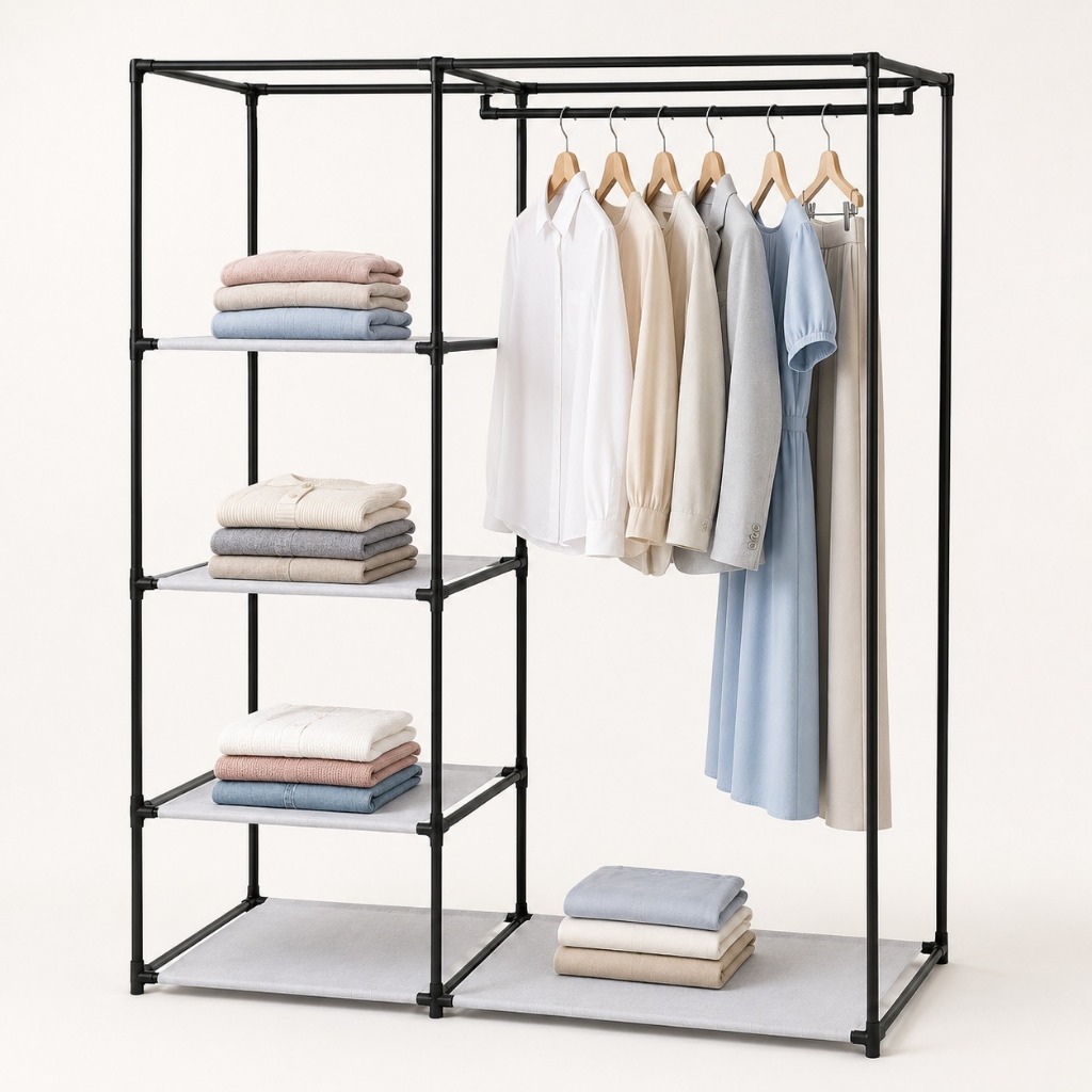 Armário Arara De Roupa Vertical Sapateira Luxo Cabideiro Sapateira Prateleira Organizador Vertical Multiuso Closet luxo