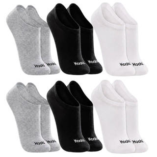 Kit 6 Meias Femininas Masculinas Hoahi Algodão Sapatilha Invisível Cano Curto Elastano