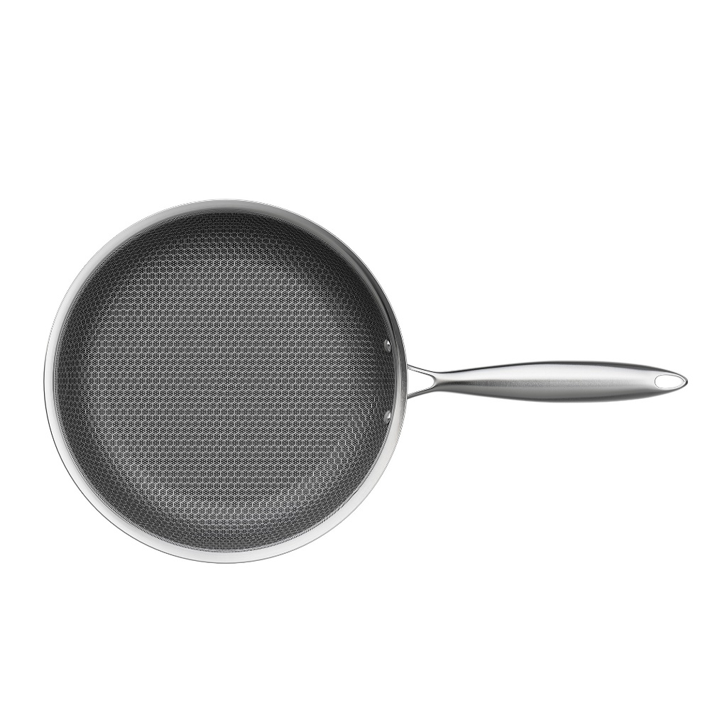 Frigideira Color Stone Hexxa 3D 24cm Antiaderente em Inox para Cozinhar, Fritar e Grelhar Euro Home