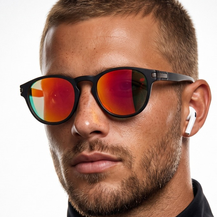 Óculos de Sol Austin Vermelho Espelhado Esportivo uv400 Masculino Feminino Unissex - Cacife Brand