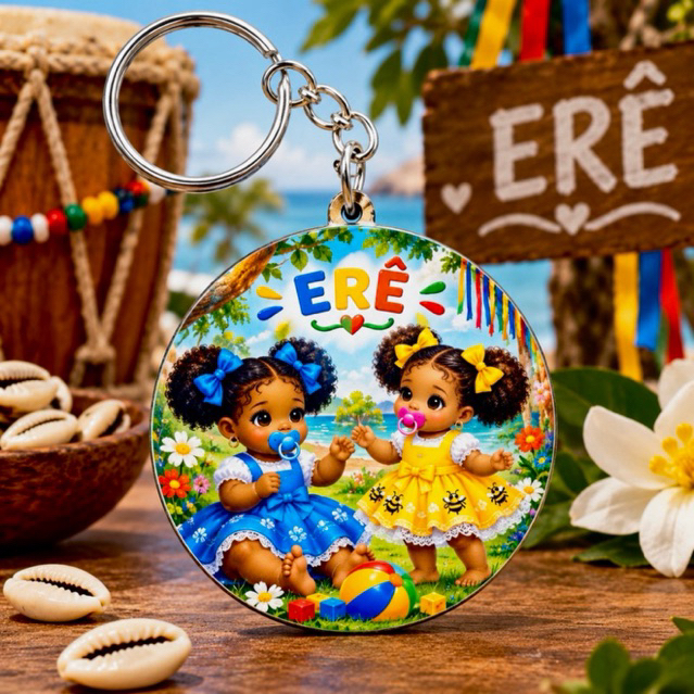 Kit Chaveiro ADESIVADO ERÊ, ORIXÁS, para decoração, festa, lembrancinhas festa