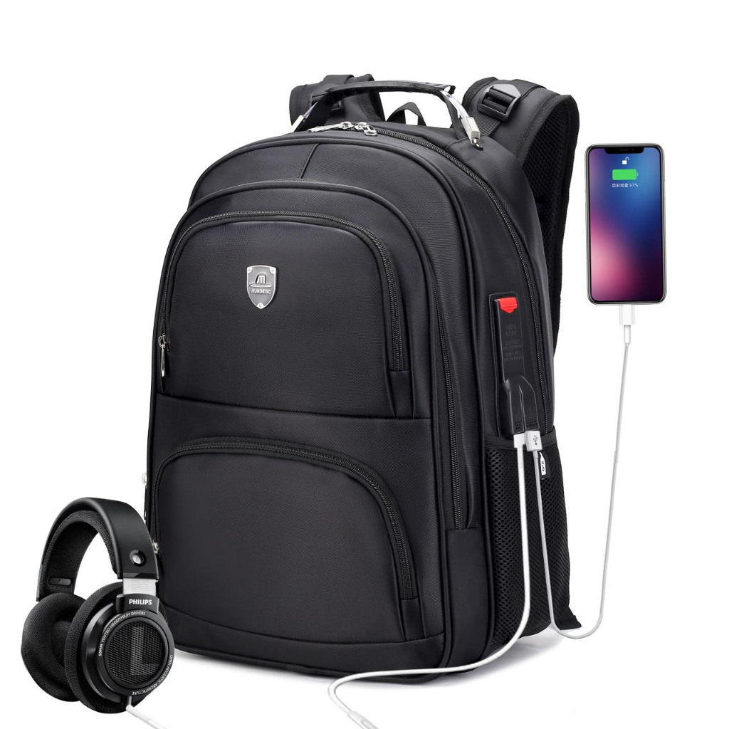 Mochila Feminina Masculina Escolar Faculdade Trabalho Cadeado Alto Padrao Resistente Saída USB/FONE