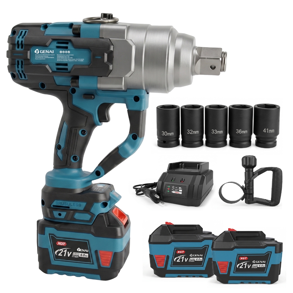 Chave de Impacto 21V 3000N.m Motor Sem Escova - Kit com 2 Baterias e Maleta — imagem 2 de 2