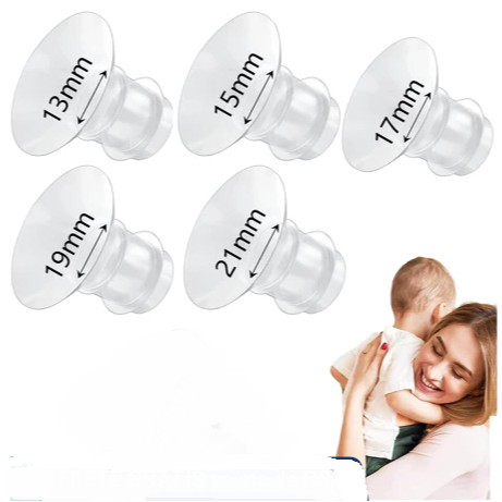 Flange para Bomba Tira Leite | Redutor de Mamilo  15/17/19/21mm Silicone Confortável | Envio Rápido