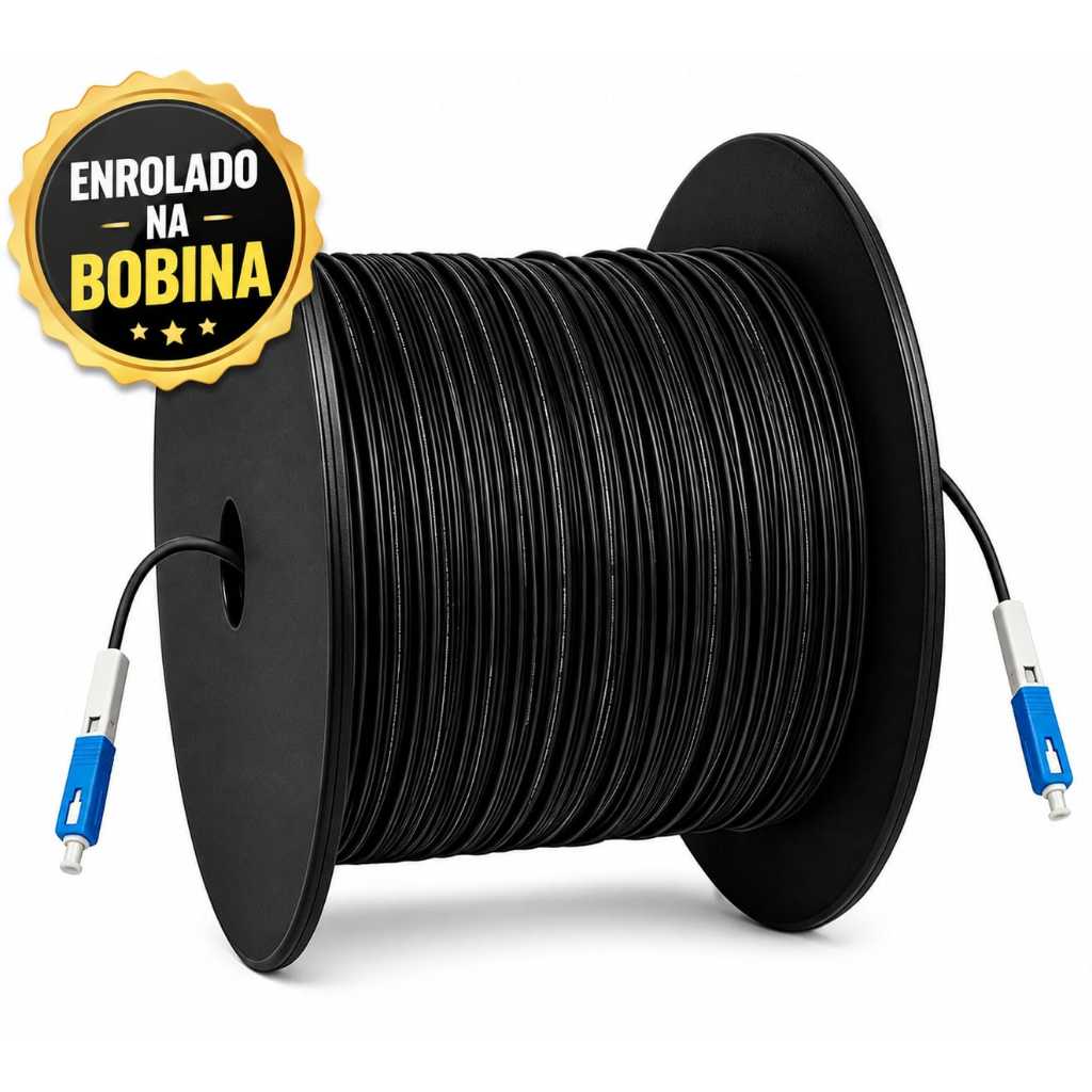 50 Metros Cabo Fibra Óptica  crimpado Conector Sc-Upc