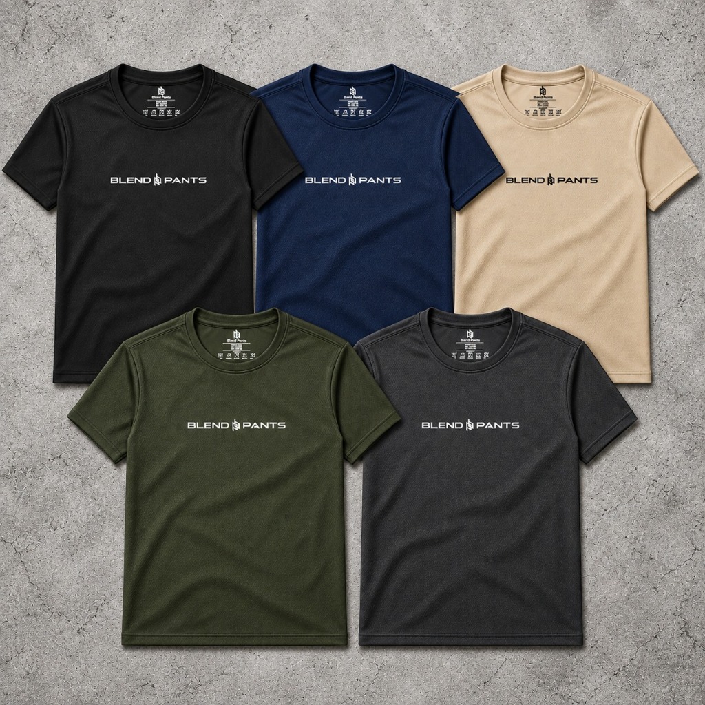 Kit 5 Camisetas Masculina Dry-Fit Casual Malha Macia e Confortavel Para Academia Esportes