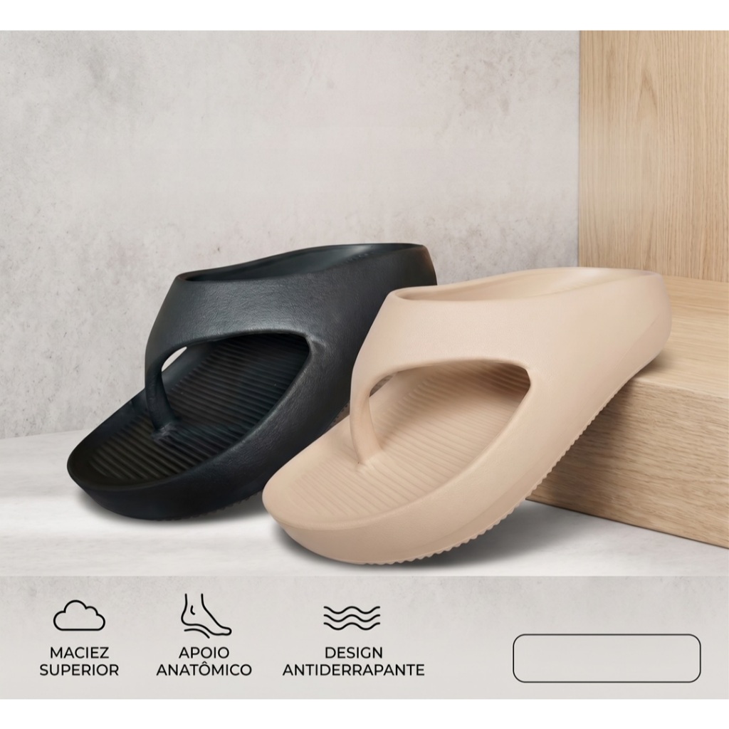 Chinelo Plataforma Nuvem EVA Premium Leve Ortopédico e Confortável MARCA YVATE