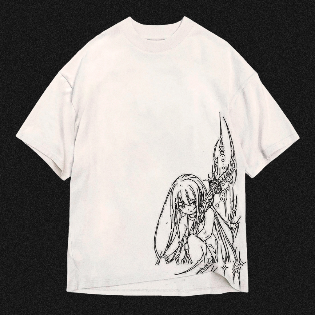 Camiseta Masculina Oversized Streetwear Estampada 100% Algodão Anime Mangá Confortável Gola Redonda