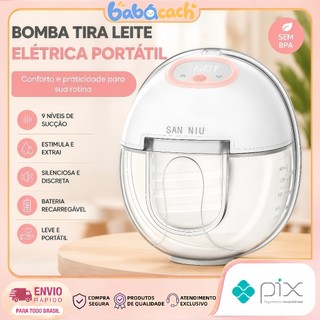 Bomba tira-leite elétrica portátil sem fio, com sistema anti-refluxo, baixo ruído, 3 modos de extração, livre de BPA.