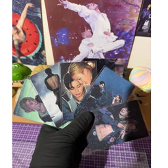 KIT PHOTOCARD FANMADE JIKOOK - ACABAMENTO EM GLITTER - ALTA QUALIDADE - BTS JIMIN JUNGKOOK