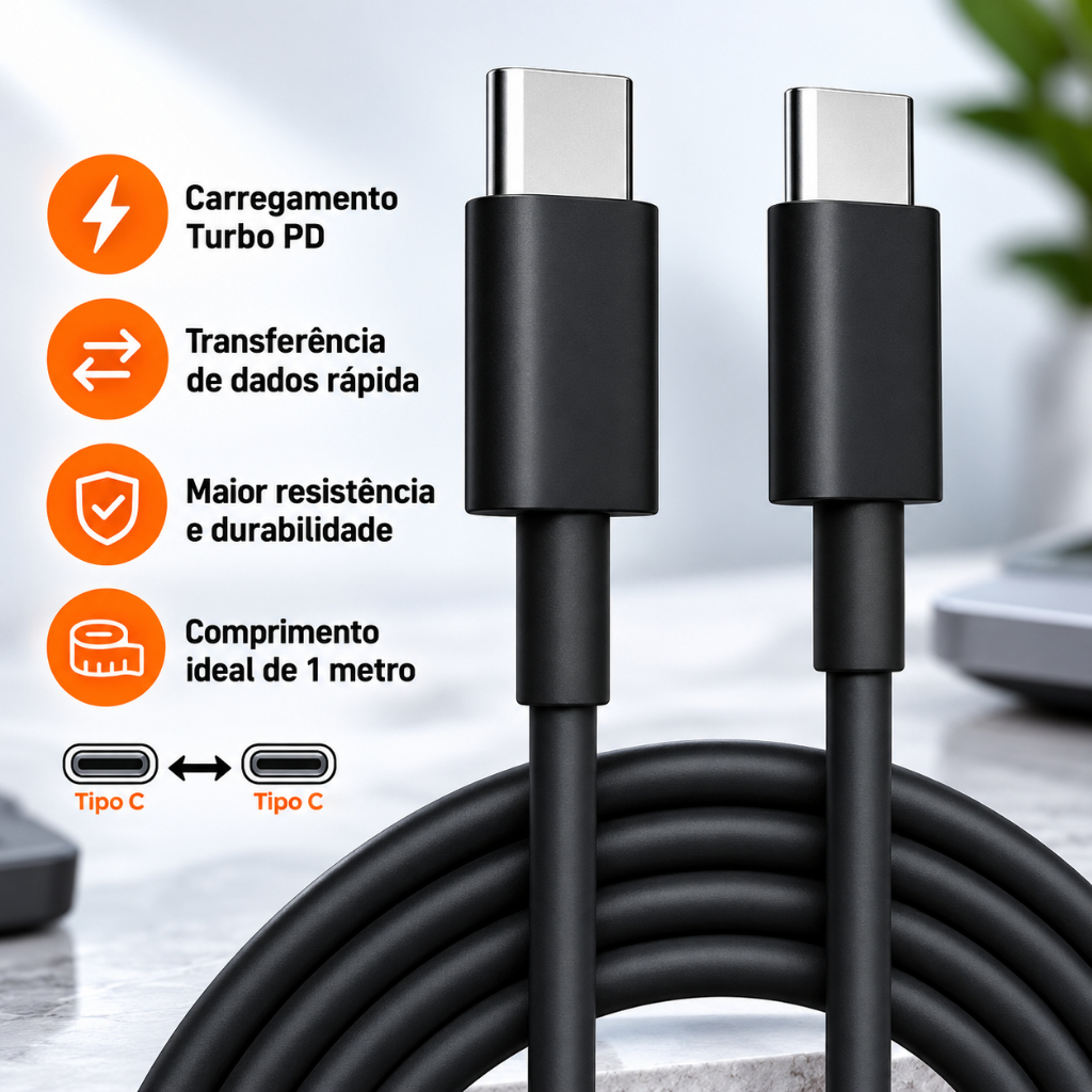 Cabo Preto Duplo Universal USB-C Tipo C A71 Note 10 Note 20 A70 A80 S10 S20 1 Metro