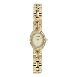 Relógio Feminino Mondaine Cristais Dourado Aço Inox à Prova d'Água Original Presente 99783LPMVDM1