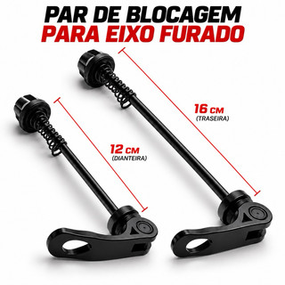 Par Blocagem De Roda Cubo Eixo Bicicleta Aperto Rapido Eixo Furado Blocagem Dianteira Traseira Bike Bicicleta