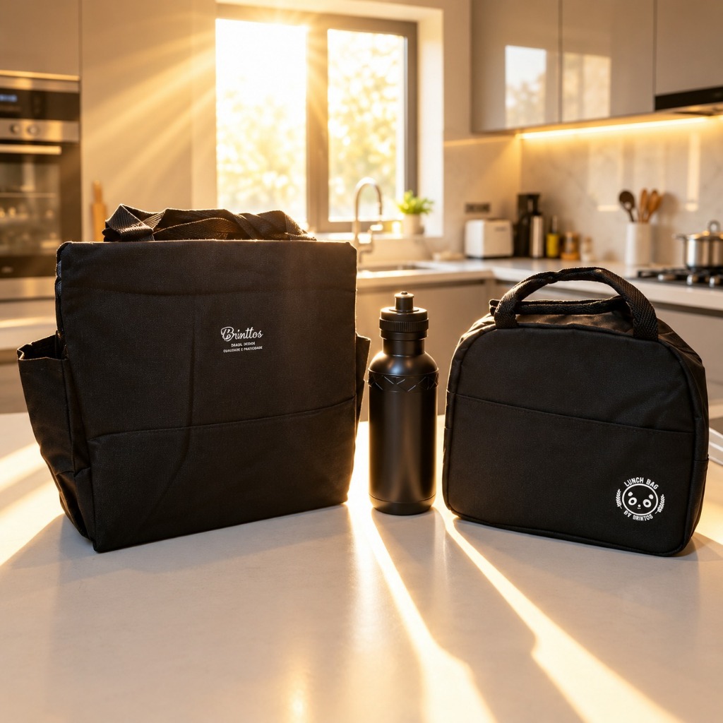 Bolsa Térmica Grande e Pequena Para Marmita Quente Frio Lancheira Squeeze Passeio Escola