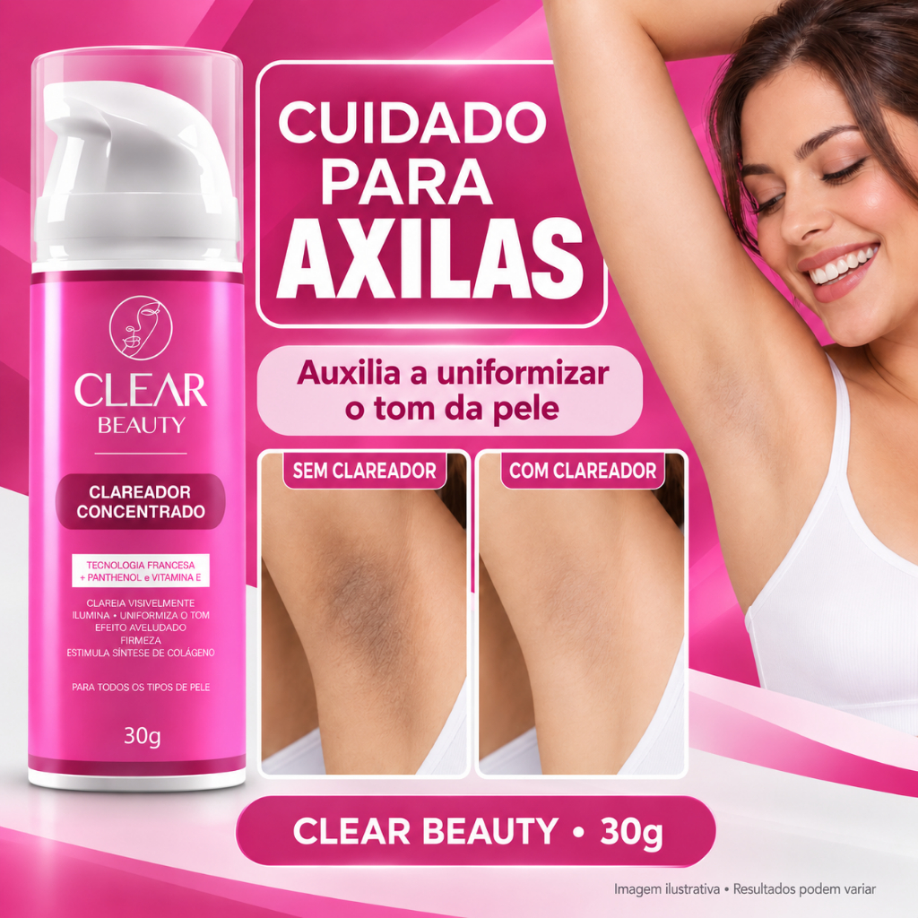 Clareador intimo Partes intimas Virilha e Axila - Clear Beauty