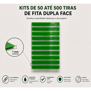 Fita Dupla Face Verde Extra Forte Adesiva-para Ripados e Placa PVC Cabeceira
