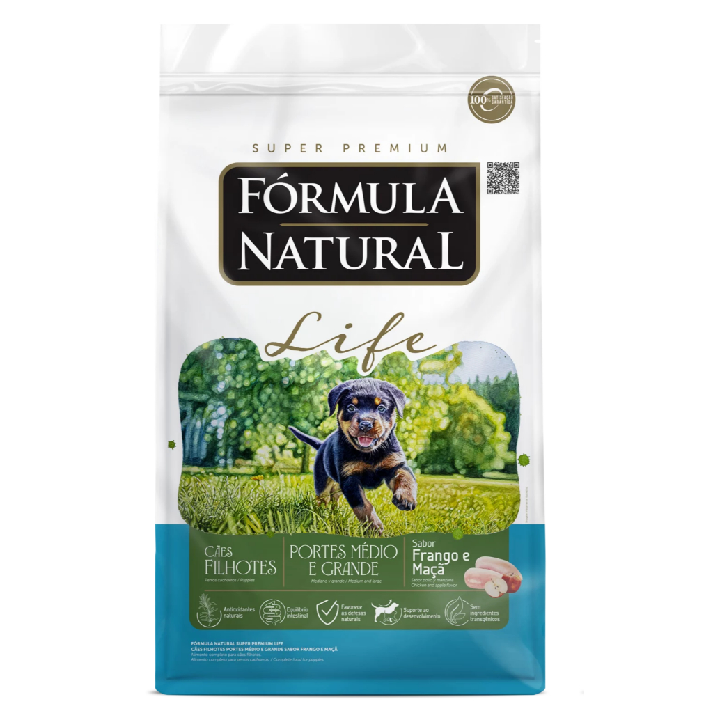 Ração Fórmula Natural Cães Filhotes Raças Médias e Grande - 15kg
