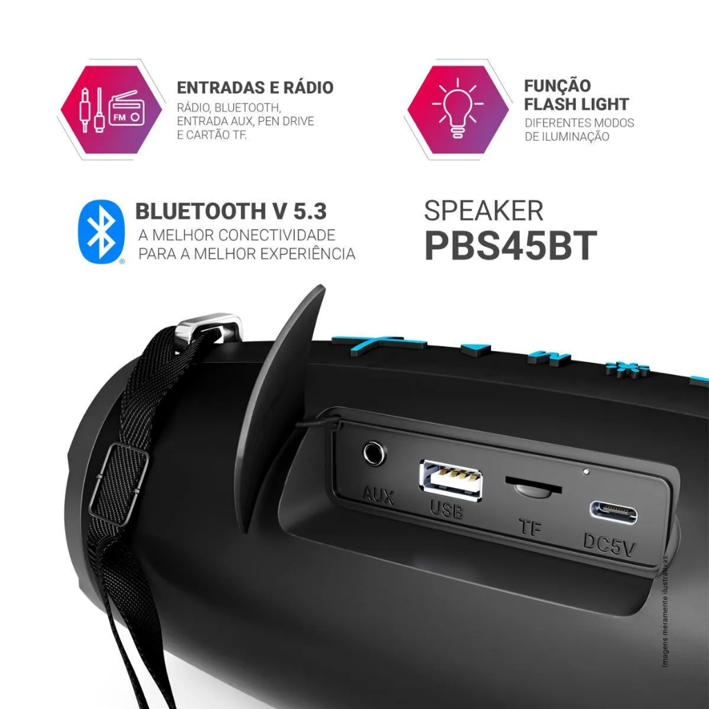 Caixa de Som Speaker Philco PBS45BT Extreme Bluetooth V5.3 40W — imagem 2 de 2