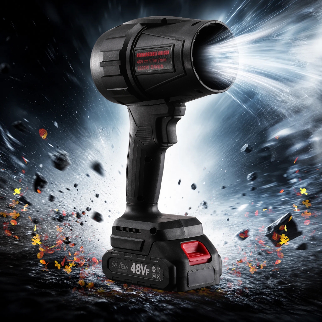 Soprador Turbo Sem Fio 48V Alta Potência, Motor de Cobre Puro, Soprador Industrial de Grande Força, Caixa de Papelão