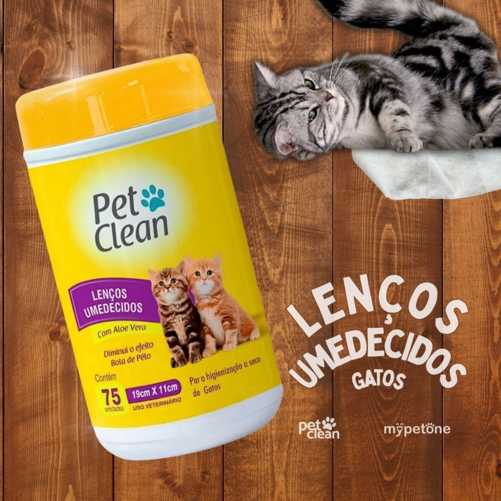 Lenços Umedecidos Pet Clean para Gatos - 75 Unidades · foto 2
