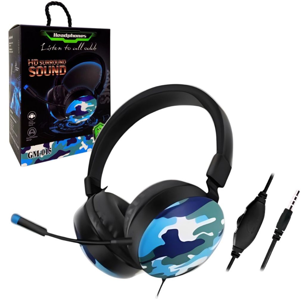 fone Headset Gamer AKZ GM-015 P3 Com Microfone Para PC PS4 PS3 Xbox One Notebook