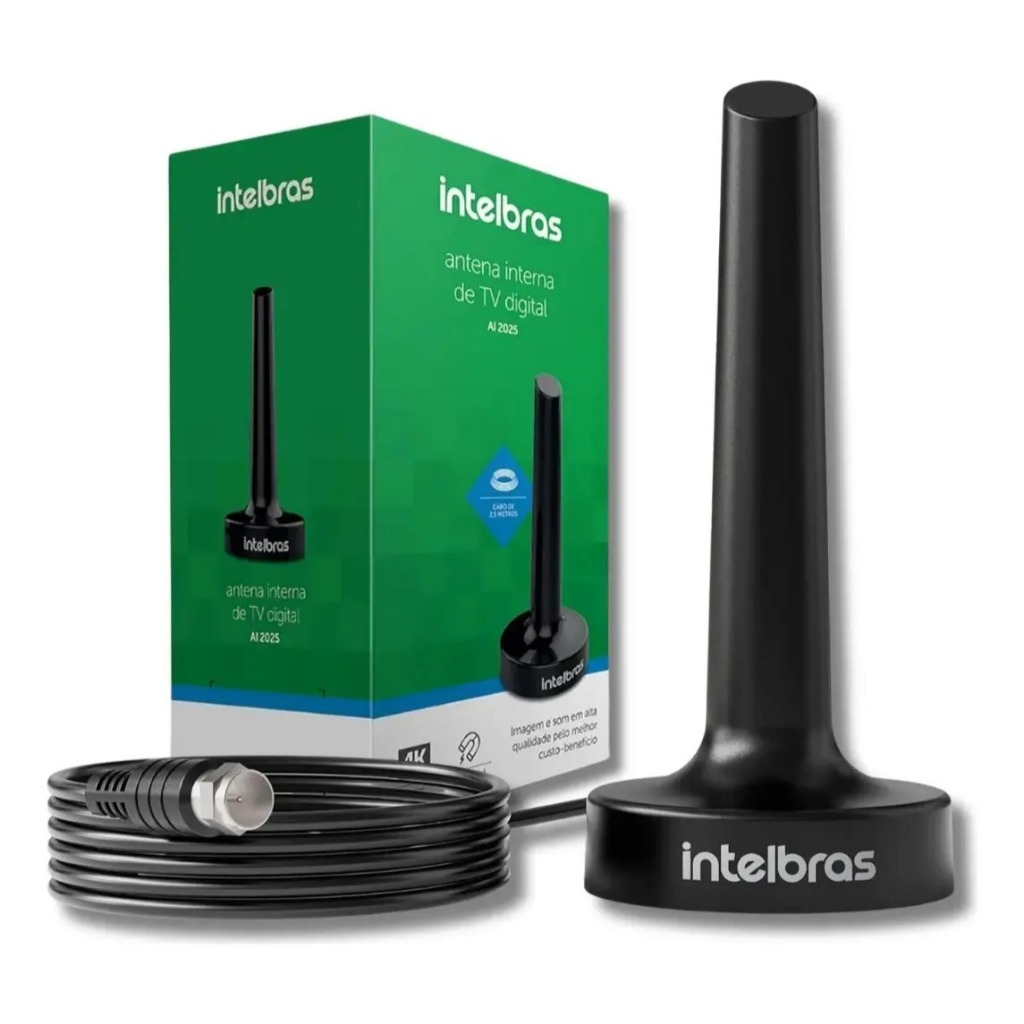 Antena de TV Interna UHF HDTV AI 2025 Intelbras