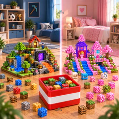 Blocos de Construção Magnéticos de Montar Brinquedo Infantil Craft Educativo