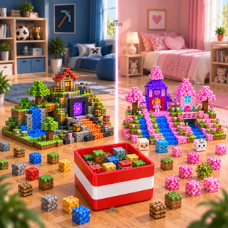 Blocos de Construção Magnéticos de Montar Brinquedo Infantil Craft Educativo