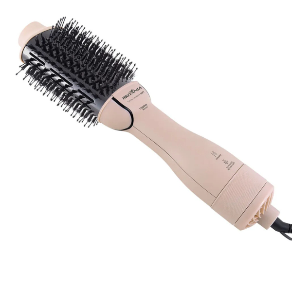 Escova Secadora Britânia 4 em 1 1300W BEC07R Soft Rosa | Alisadora Modeladora com Volume
